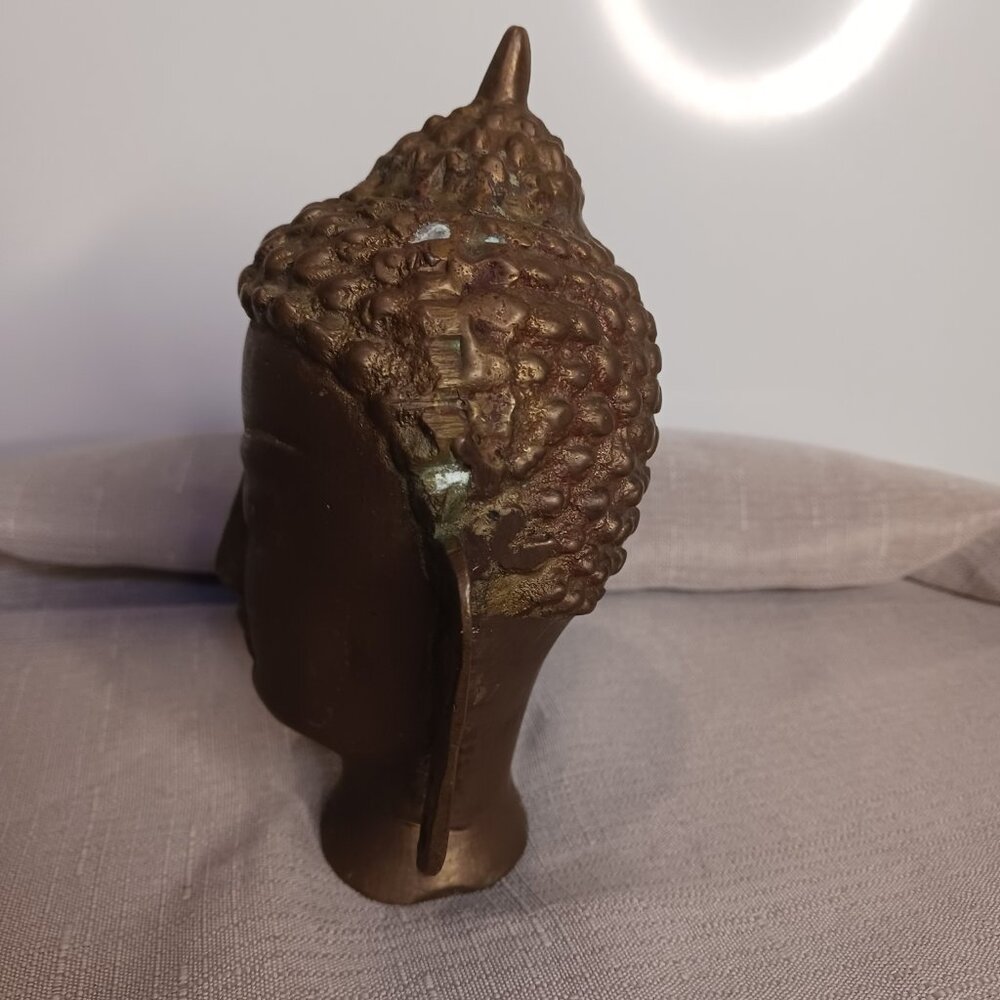 Numbered Brass Buddha Head - Picture 3 of 9
